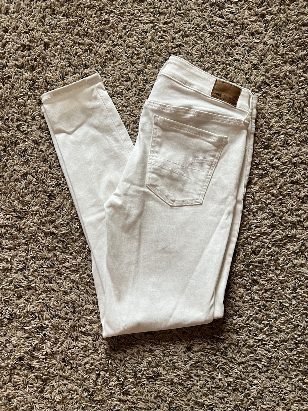 American Eagle Outfitters White Skinny Jeans - High Rise